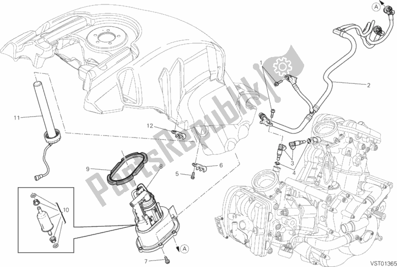Todas as partes de Bomba De Combustivel do Ducati Diavel FL Thailand-Brasil 1200 2015